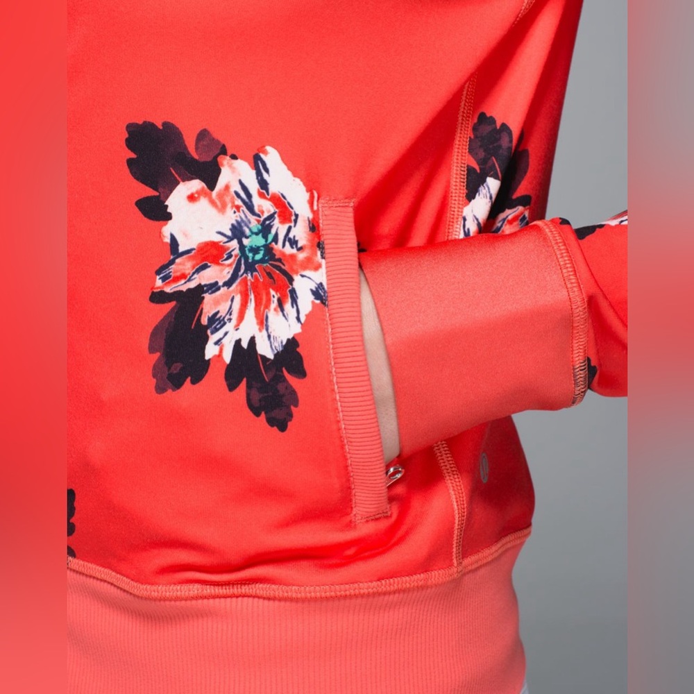 Lululemon Namaskar Hoodie Atomic Flower Parfait Pink Atomic Red Jacket Coral 2 - Picture 5 of 11
